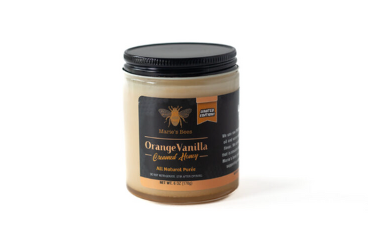 Jar of Orange Vanilla Creamed Honey